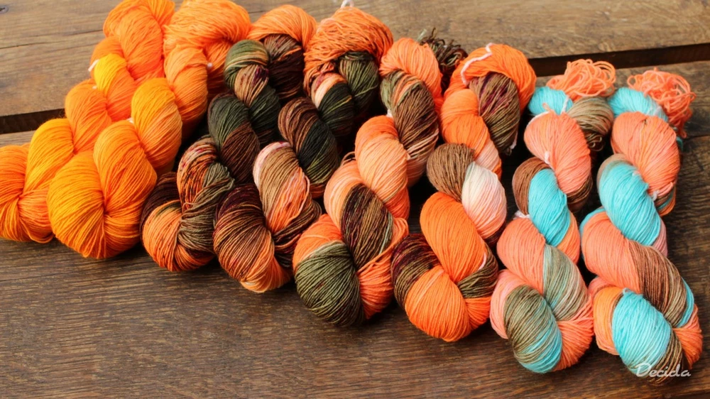 "Vykulená mandarinka"  extra MERINO se sw 3mm