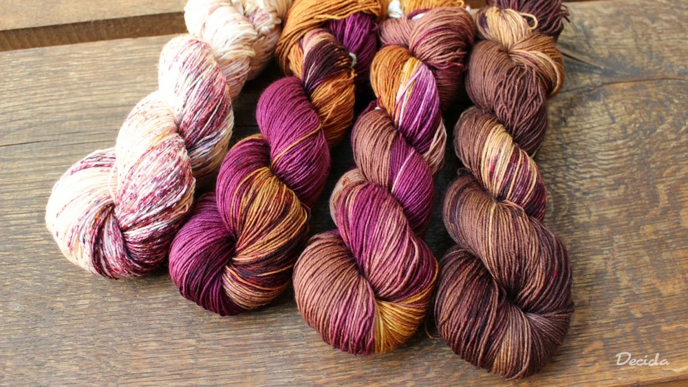 "Čokoláda a burgunda" extra MERINO se sw 3mm
