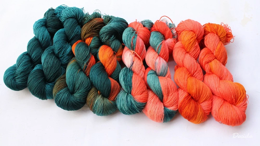 "Mandarinky"  Merino/hedvábí 2mm