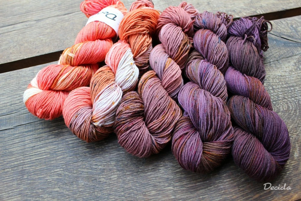 "Vine grapes" Merino/hedvábí 4mm 