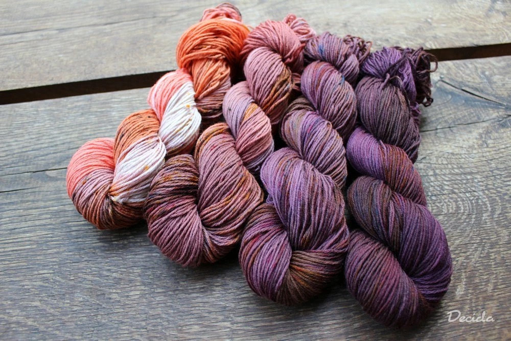 "Vine grapes" Merino/hedvábí 4mm 