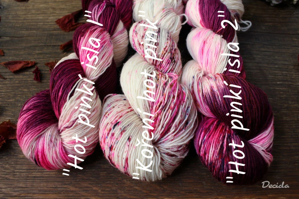 "Hot pinkí isla 2" extra MERINO se sw 3mm