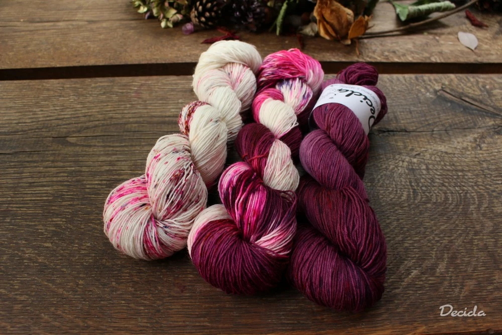 "Hot pinkí isla 2" extra MERINO se sw 3mm