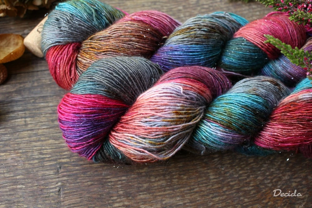 "Autumn heather" - merino SILVER