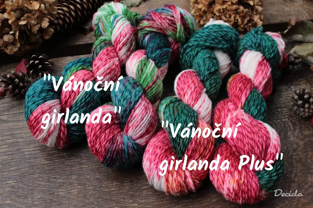 "Vánoční girlanda Plus" - Tweed merino 225m/100g