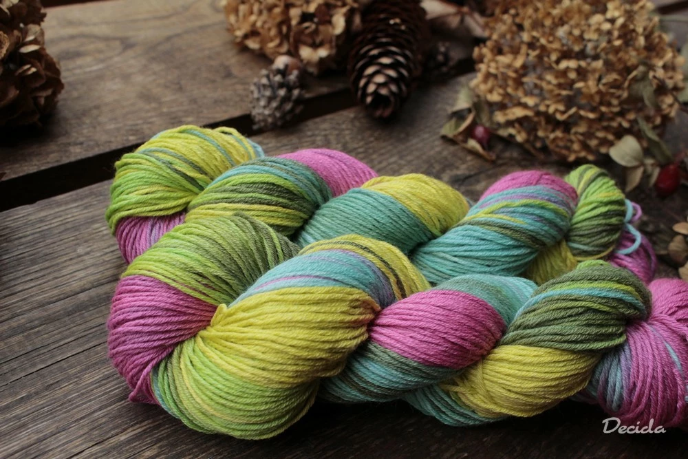"Procházka zahradou" Merino/hedvábí 4mm 