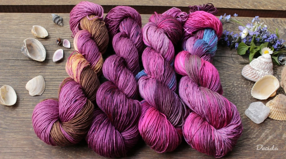 "Burgundy a karamel" - extra MERINO se sw 3mm
