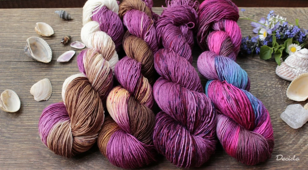 "Burgundy a smetana" - extra MERINO se sw 3mm