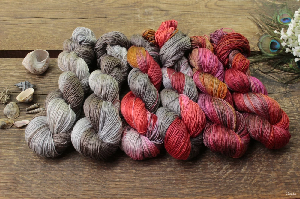 "Reina de la noche - merino/hedvábí 50/50 