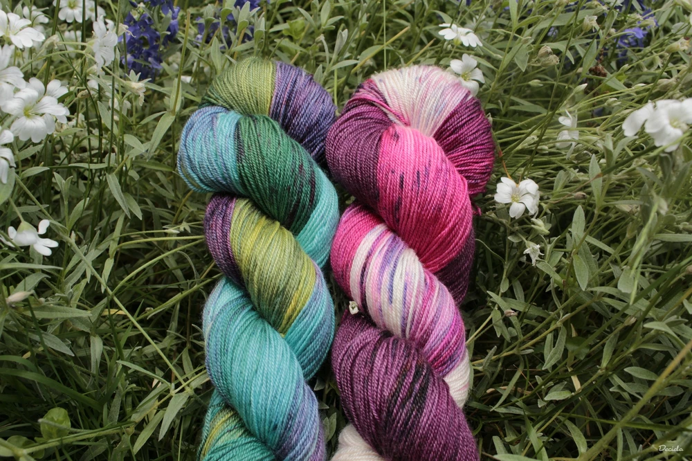 "V dešti tančím" - 70%merino/10%kašmír/20%hedvábí