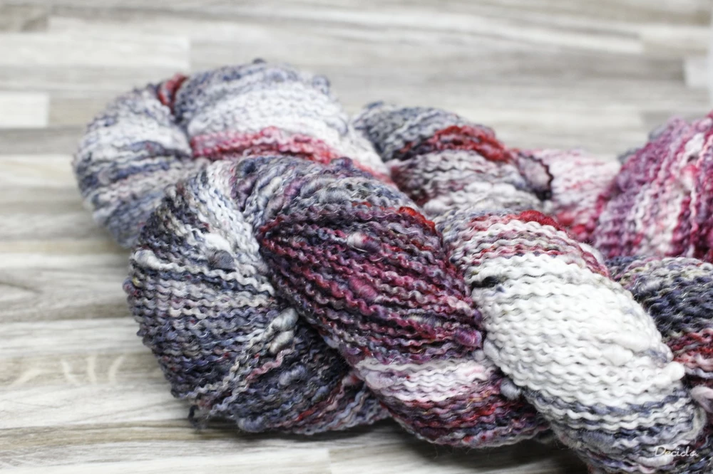 "Black berries" - efektní merino SLUB