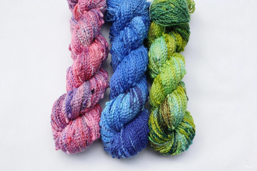 "Green peas" - efektní merino SLUB