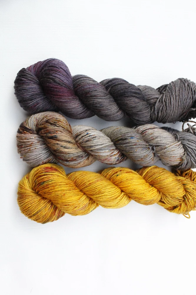"Mustard seeds" Merino/hedvábí 4mm
