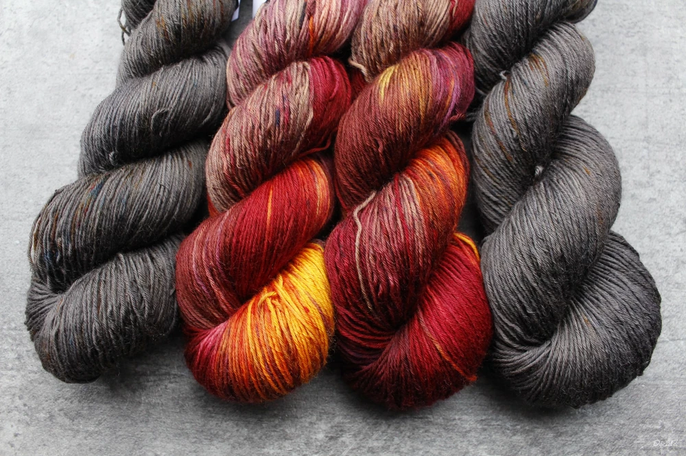 "Ohnivé léto" -  extra MERINO se sw 3mm