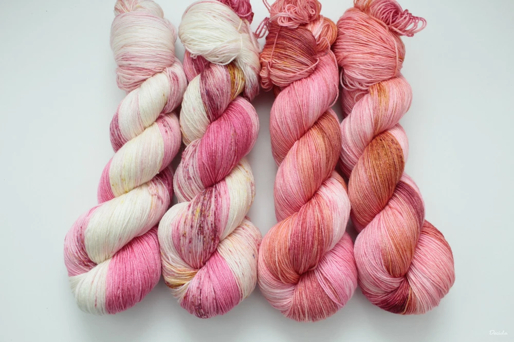 "Koření Hot pink" merino/hedvábí 2mm