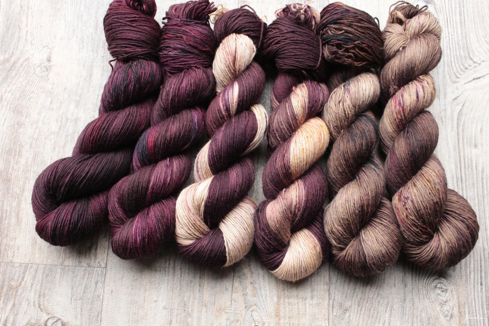 "Latte a burgundy -  extra MERINO se sw 3mm