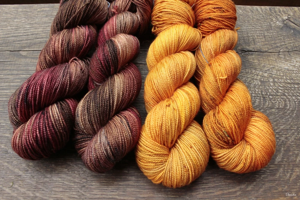 "Oranžáda" merino/hedvábí 80/20 400m Twist 