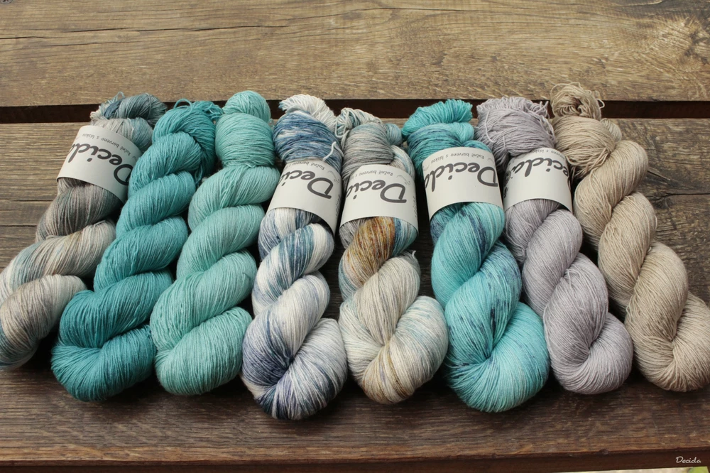 "Aqua" merino/hedvábí 2mm