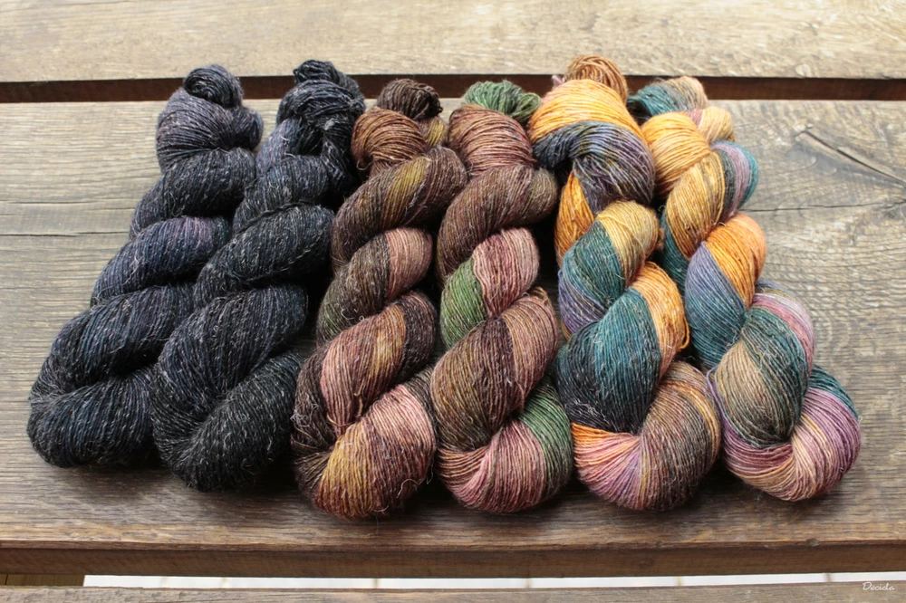 "Dark night" -  Single 90% Merino/10% Len 366m
