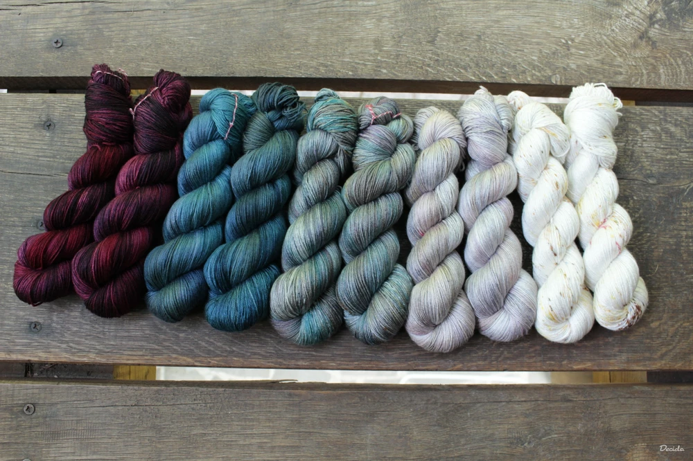 "Burgund" merino/hedvábí 50/50 400m bez SW 