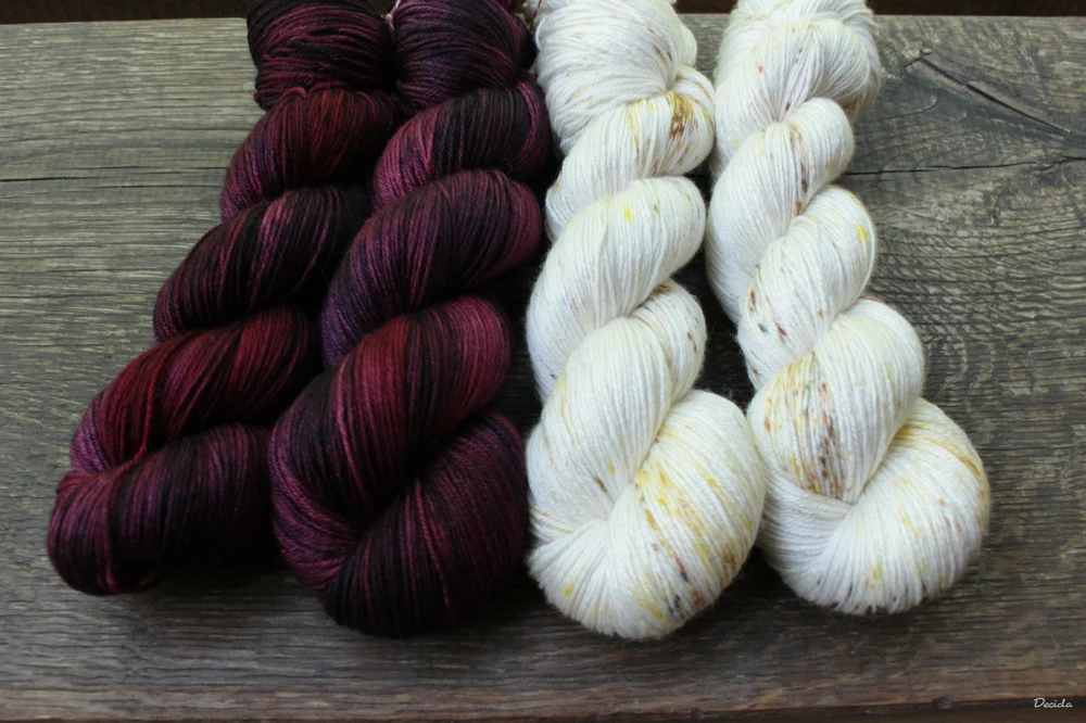 "Burgund" merino/hedvábí 50/50 400m bez SW 