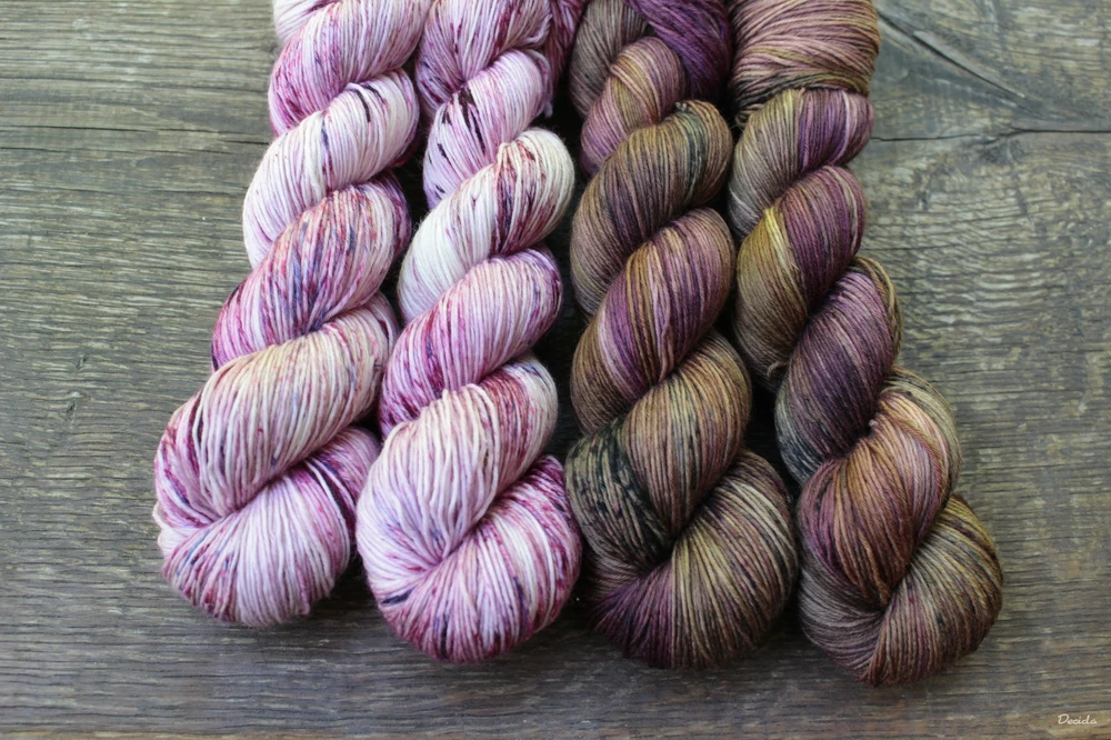 "Burgundy a karamel" -  extra MERINO se sw 3mm