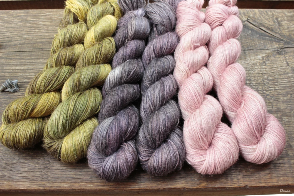 "Jablíčko"- 50% Alpaca/25% Hedvábí/25% en 400m