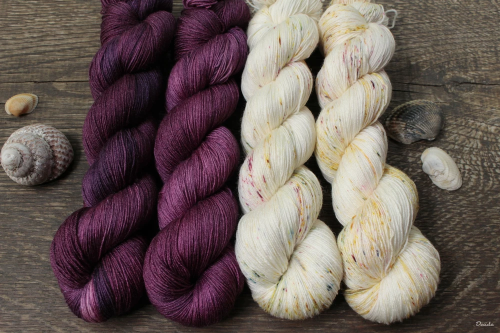 "Burgundy" merino/hedvábí 2mm