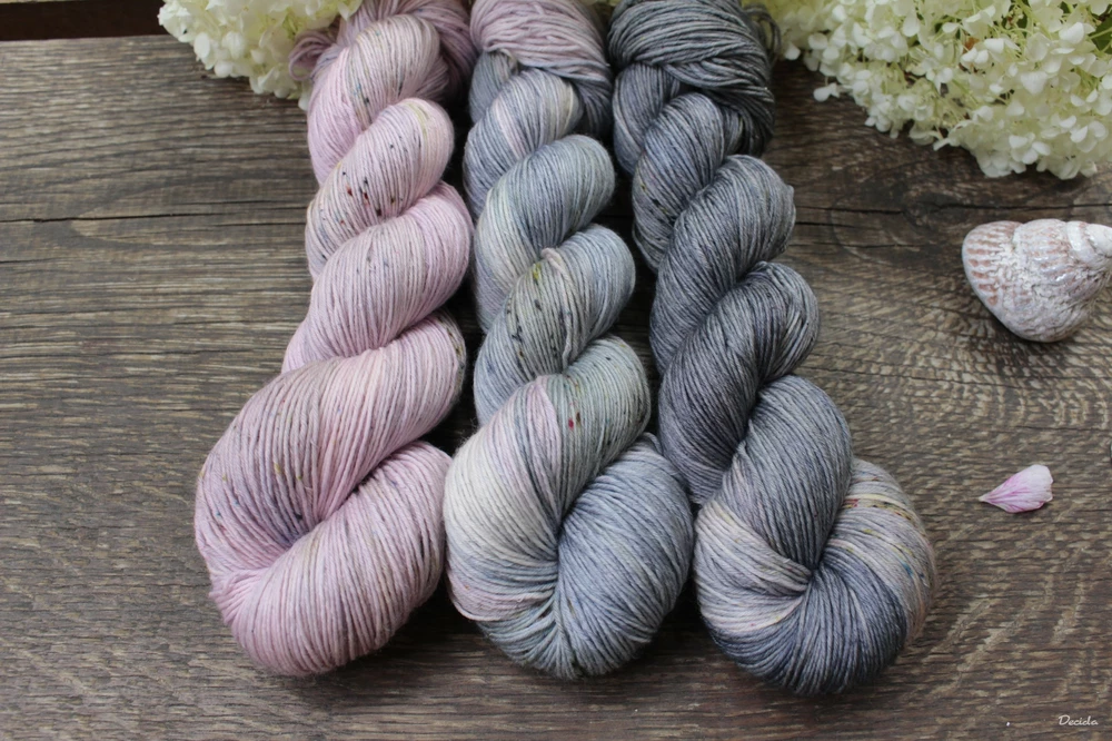 "Myška - pudr šedá" - extra MERINO se sw 3mm