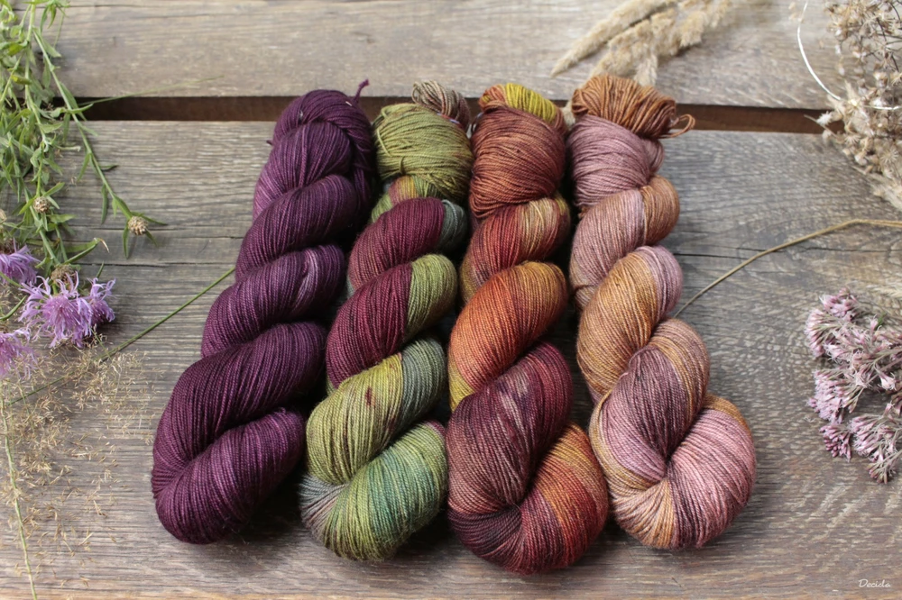 "Vino de borgoña " 100g - 70%merino 10%nylon 20% yak