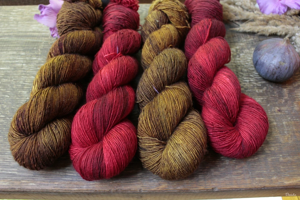 "Red fire" - Single MERINO 366m