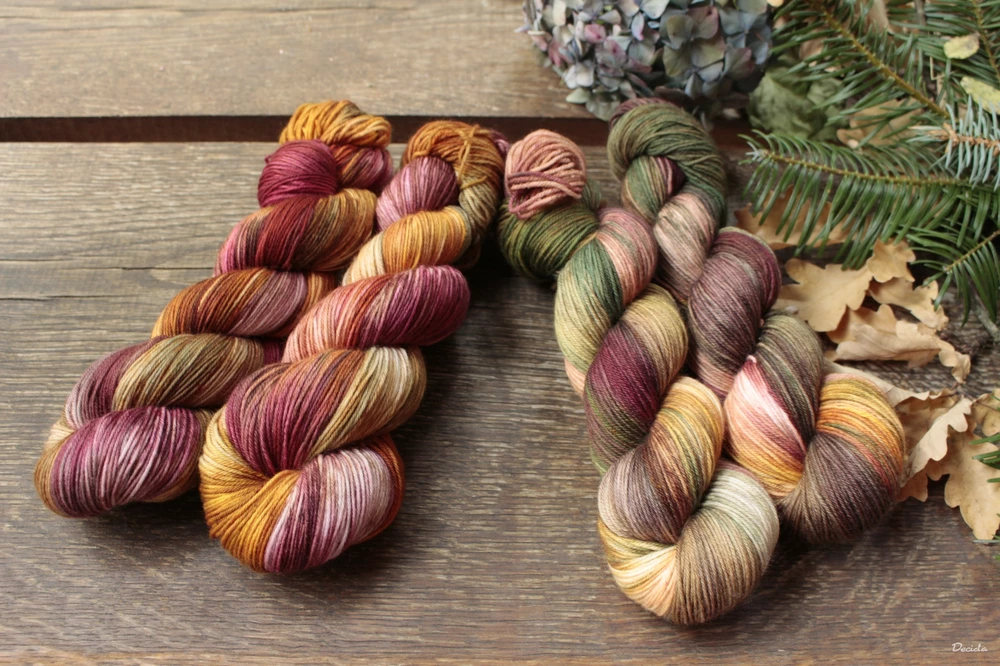 "Ohnivý podzim" - EXTRA Merino sw/polyamid 365m/100g