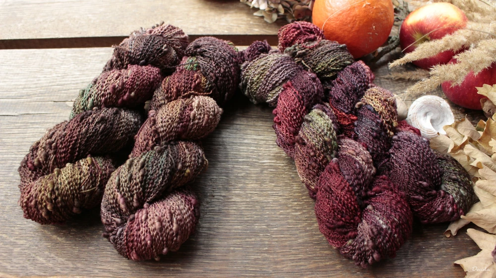 "Beech leaves" - efektní merino SLUB