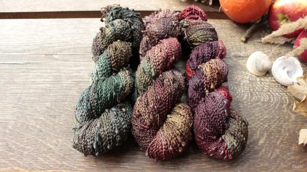 "Beech leaves" - efektní merino SLUB