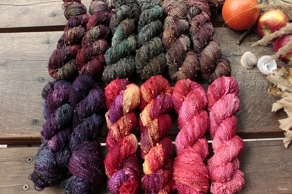 "Beech leaves" - efektní merino SLUB