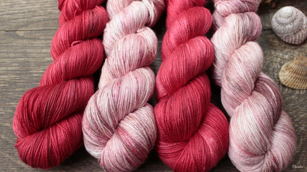 "Jahody" merino/hedvábí 50/50 400m bez SUPERWASH