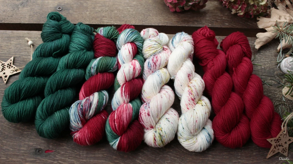 "Vánoční girlanda - Spiced Wine" -  Merino sw/polyamid 270m/100g