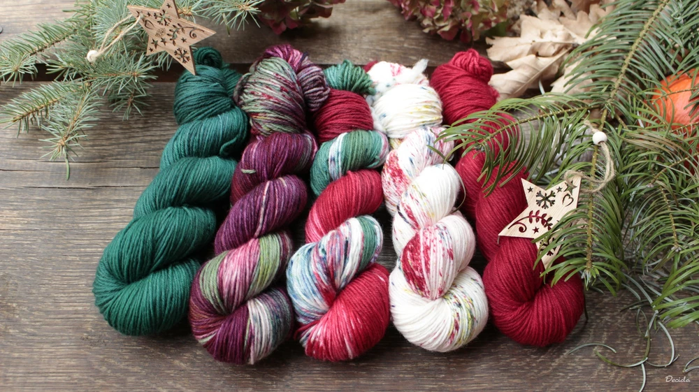 "Vánoční girlanda - Spiced Wine" -  Merino sw/polyamid 270m/100g