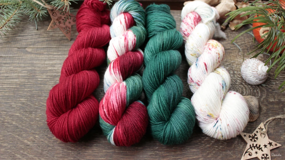 "Vánoční girlanda - Spiced Wine" -  Merino sw/polyamid 270m/100g