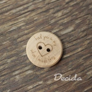 Dřevěné knoflíky Had you in my heart ... 20mm