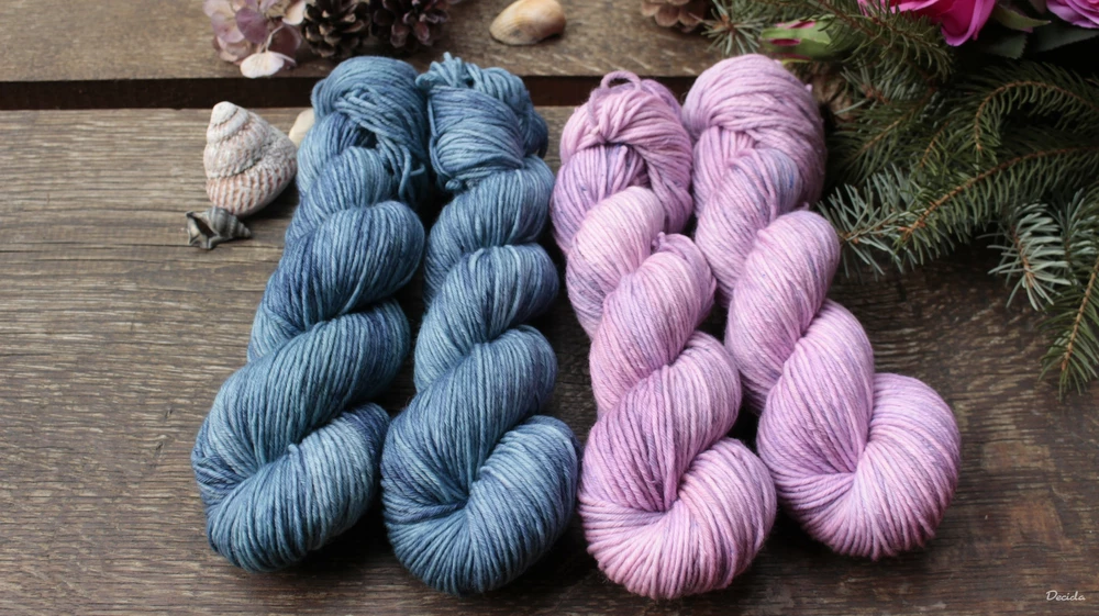 "Blue Spirit" - Merino sw/polyamid 4,5mm