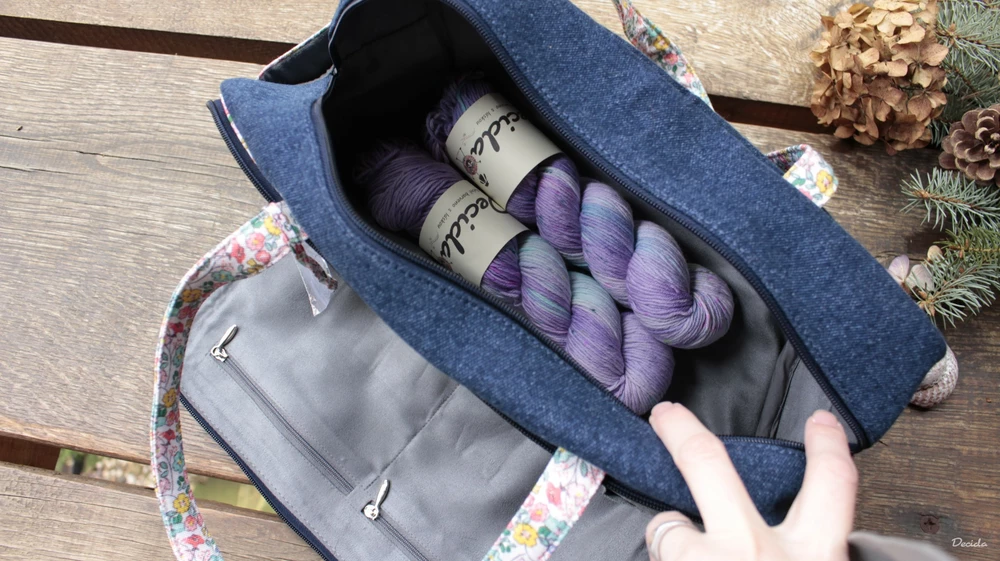 Taška na pletení - Knit pro - fialová