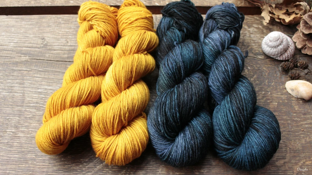 "Aztec gold" -  Merino sw/polyamid 270m/100g