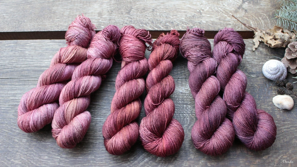 "Cherrywood 3"  Merino/hedvábí 3mm