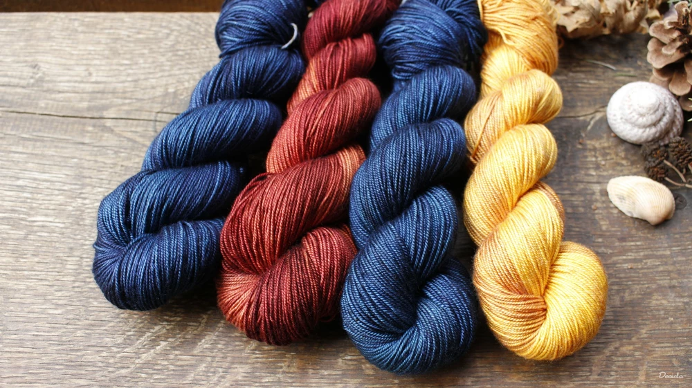 "Blue night" merino/hedvábí 50/50 300m 