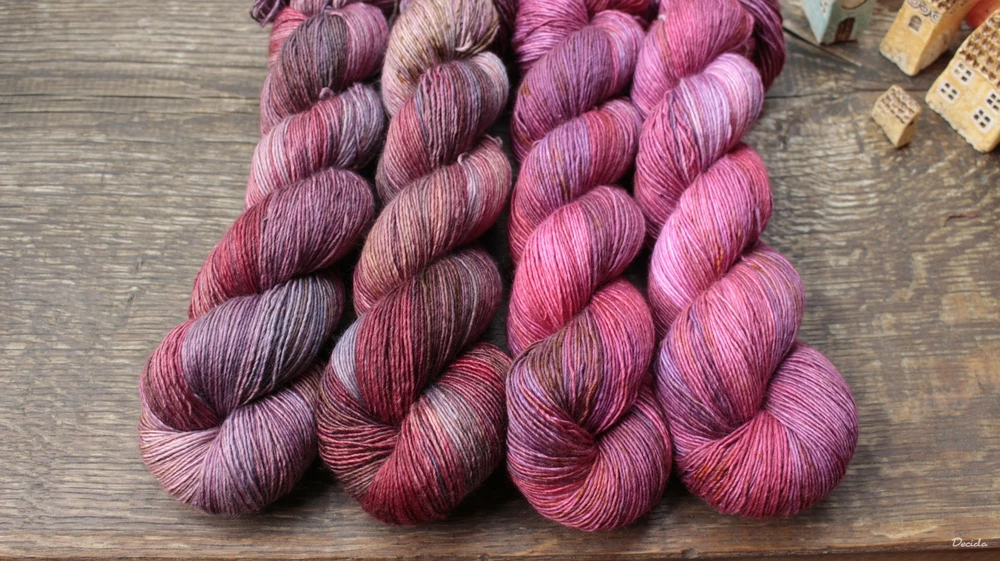 "Sladké maliny" merino/hedvábí 70/30 400m jednonitka 