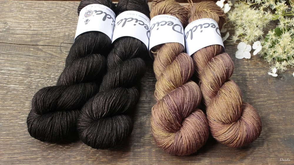 "Dark Chocolate" Merino/hedvábí 80/20 360m