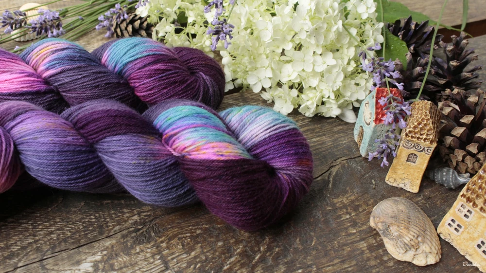 "Letní květy" - EXTRA Merino sw/polyamid 365m/100g