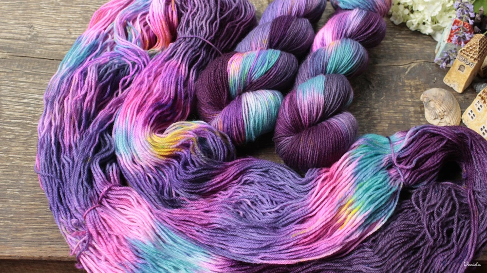 "Letní květy" - EXTRA Merino sw/polyamid 365m/100g