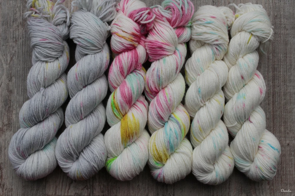 Set na přání 100g + 6x20g - MERINO sw 4mm Anglie 210m